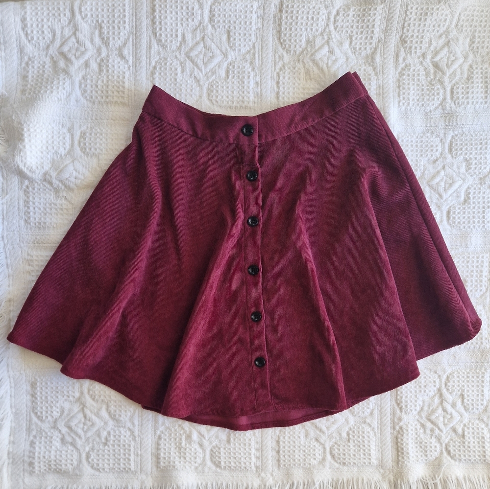 Skater skirt - Wine maroon Small